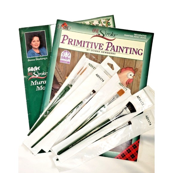 Donna Dewberry One Stroke 6 New Brushes, Project Book 35 pg, & 15pg Teach Guide! - Picture 2 of 12